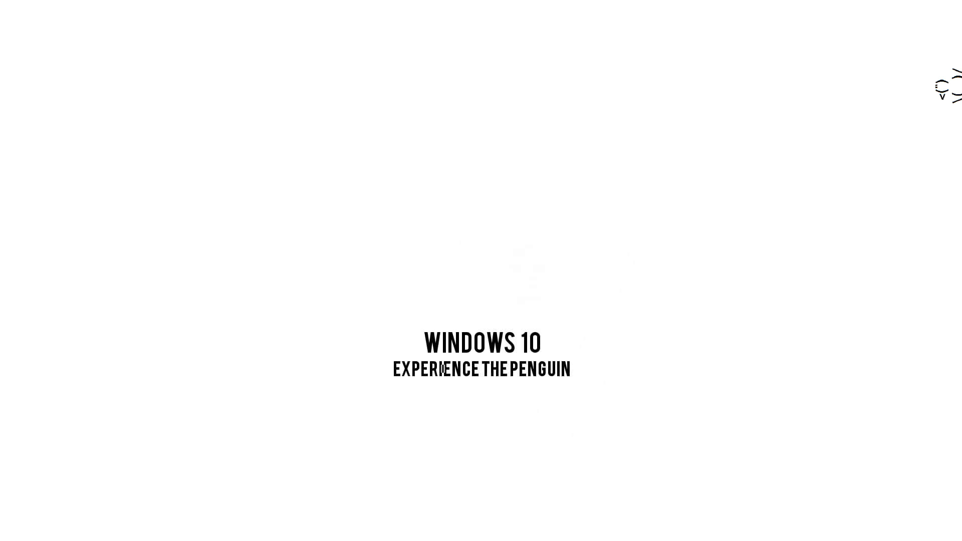 Windows 10 Experience the Penguin 文字及企鵝圖標