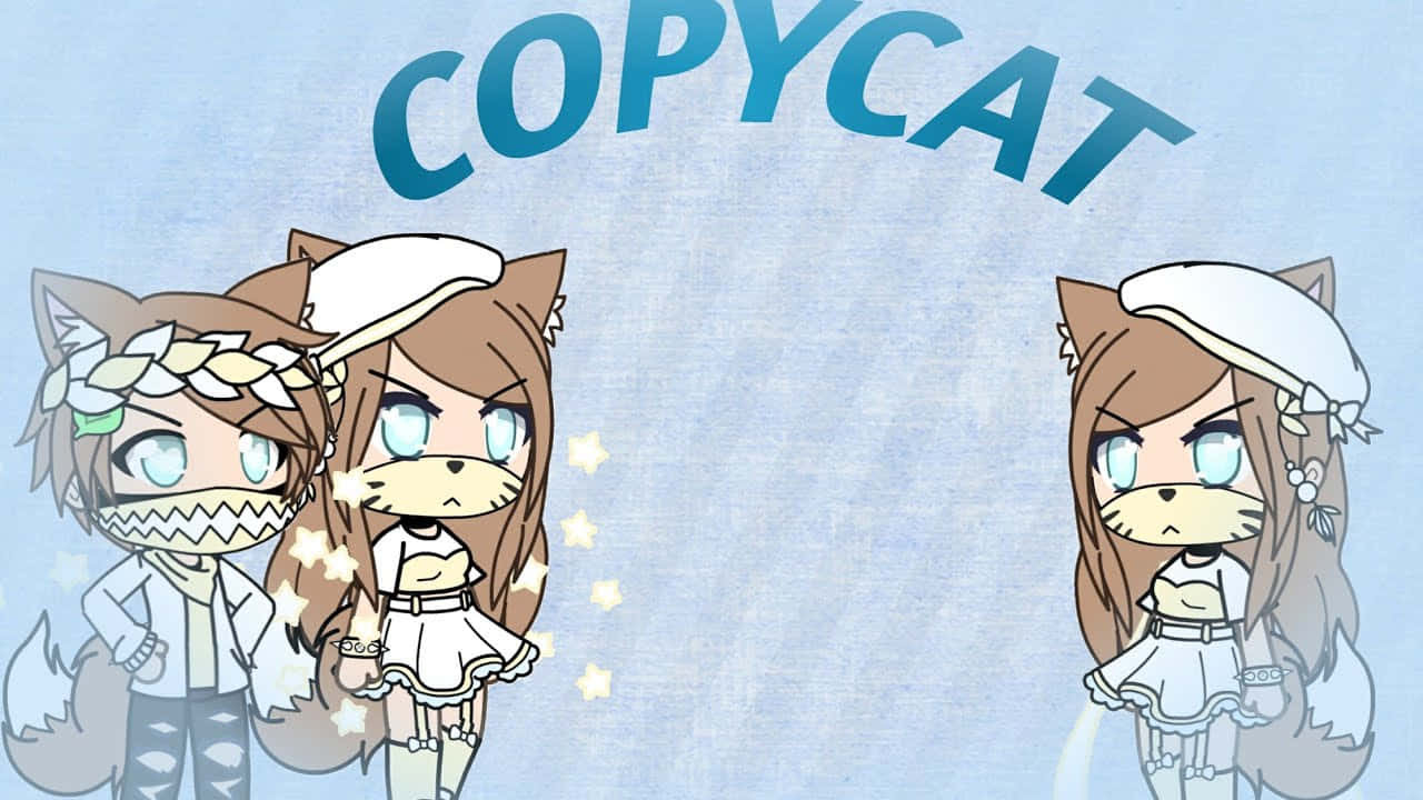 兩個穿著水手服的動漫風格貓娘，上方有「COPYCAT」文字。