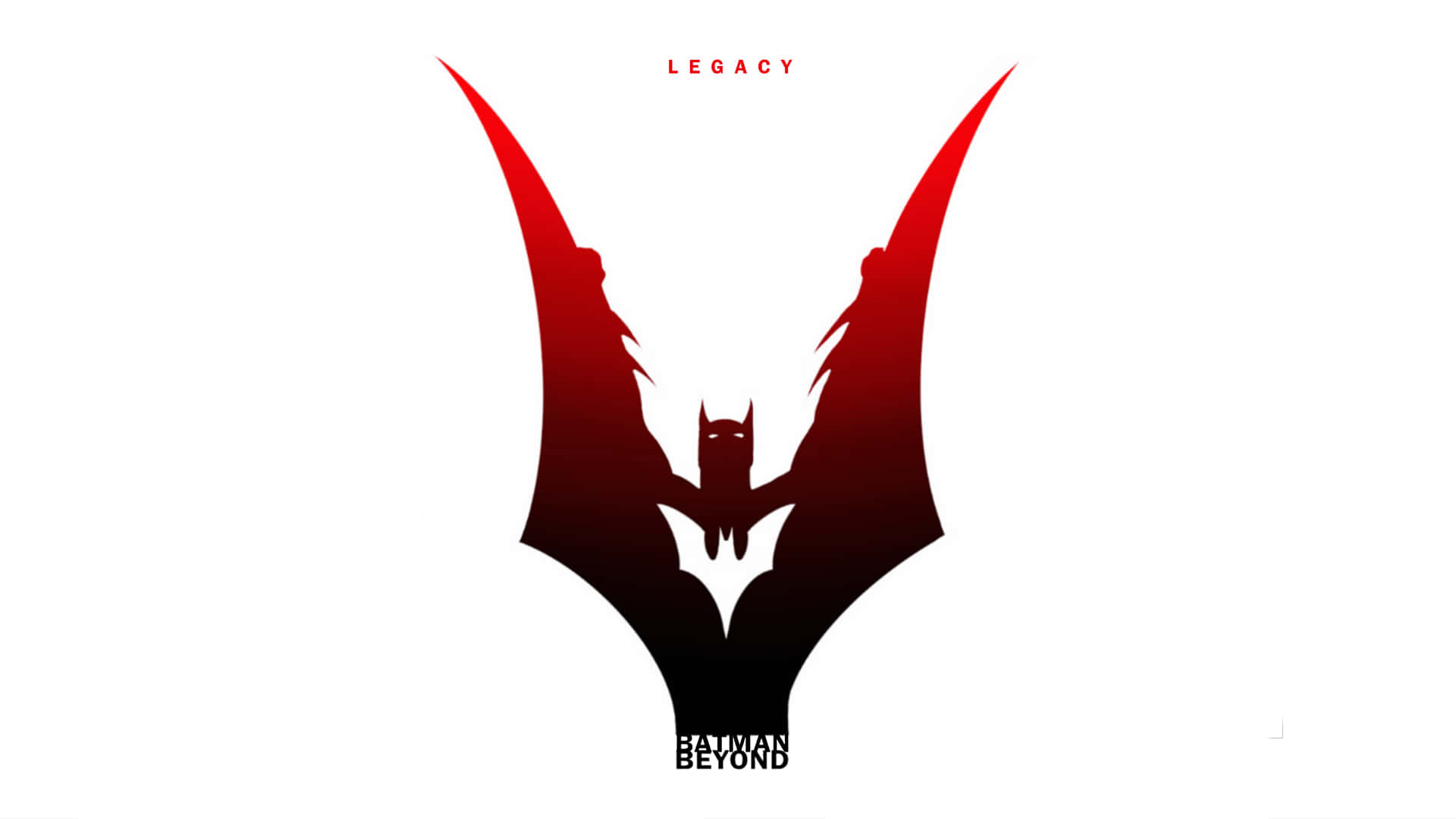 Batman Beyond 標誌，帶有紅黑蝙蝠剪影和文字