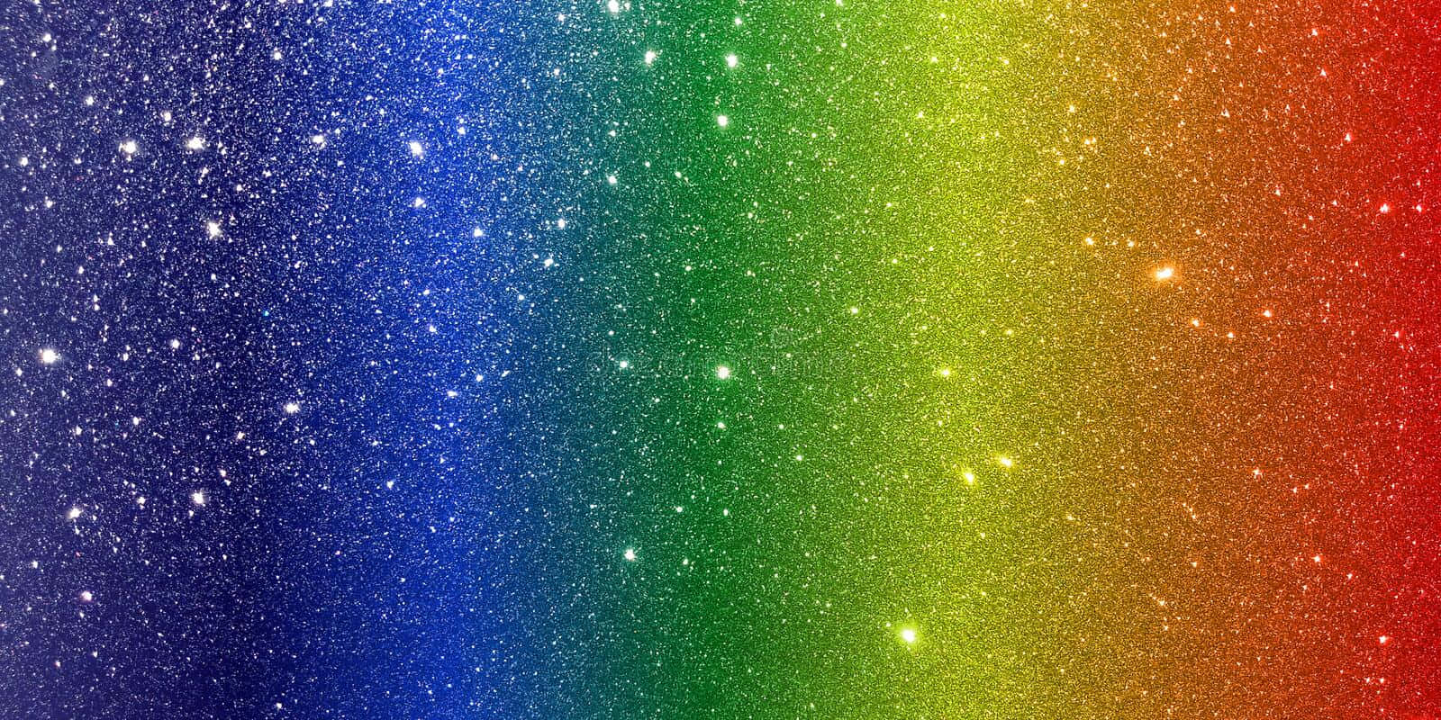 充滿活力的彩虹漸變天空，帶有閃耀星星。