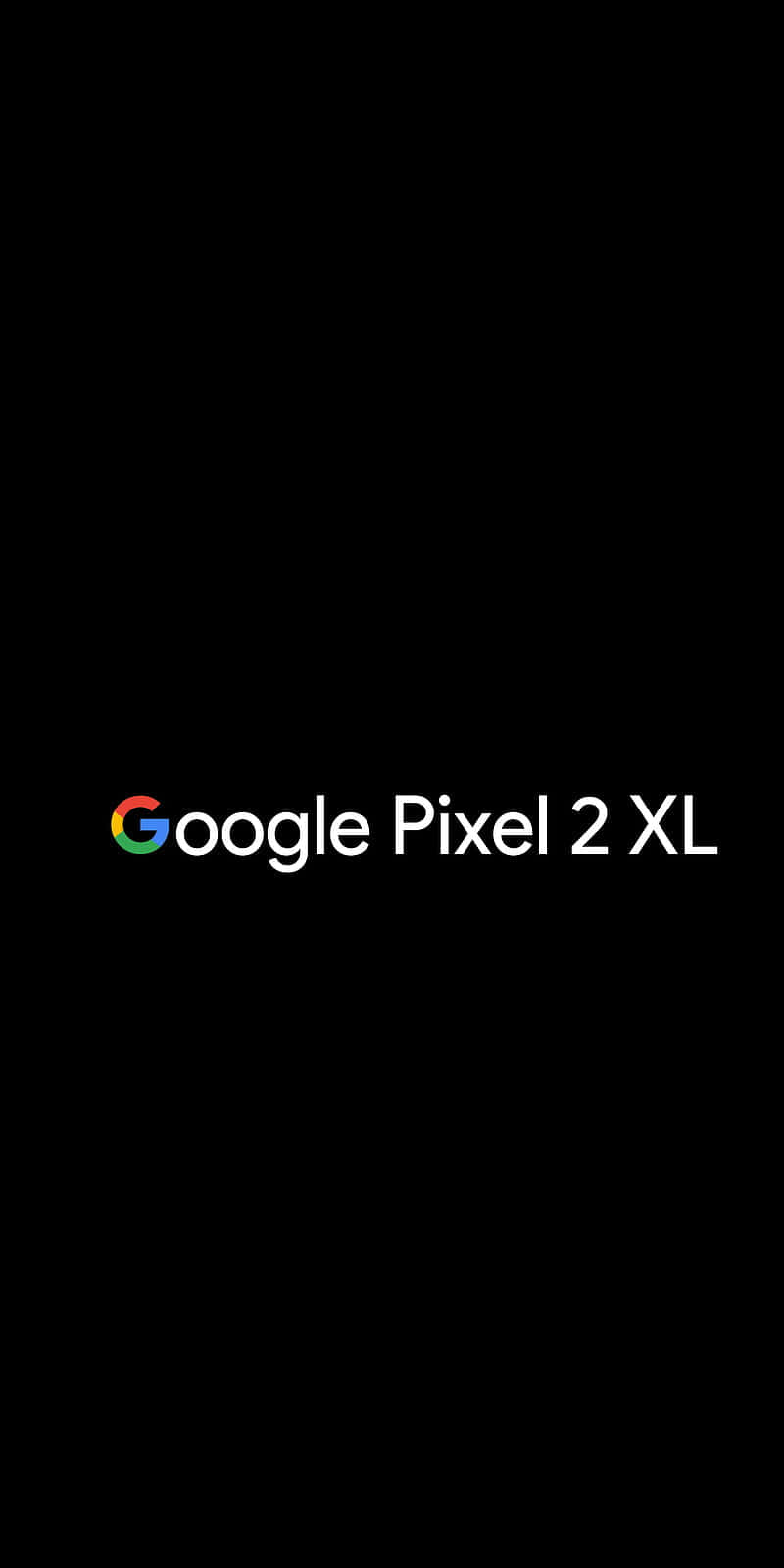黑色背景上的 Google Pixel 2 XL 手機品牌