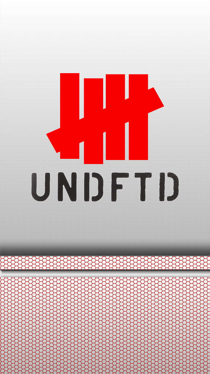 紅色抽象標誌和文字UNIDFTID，銀色背景，六邊形圖案。