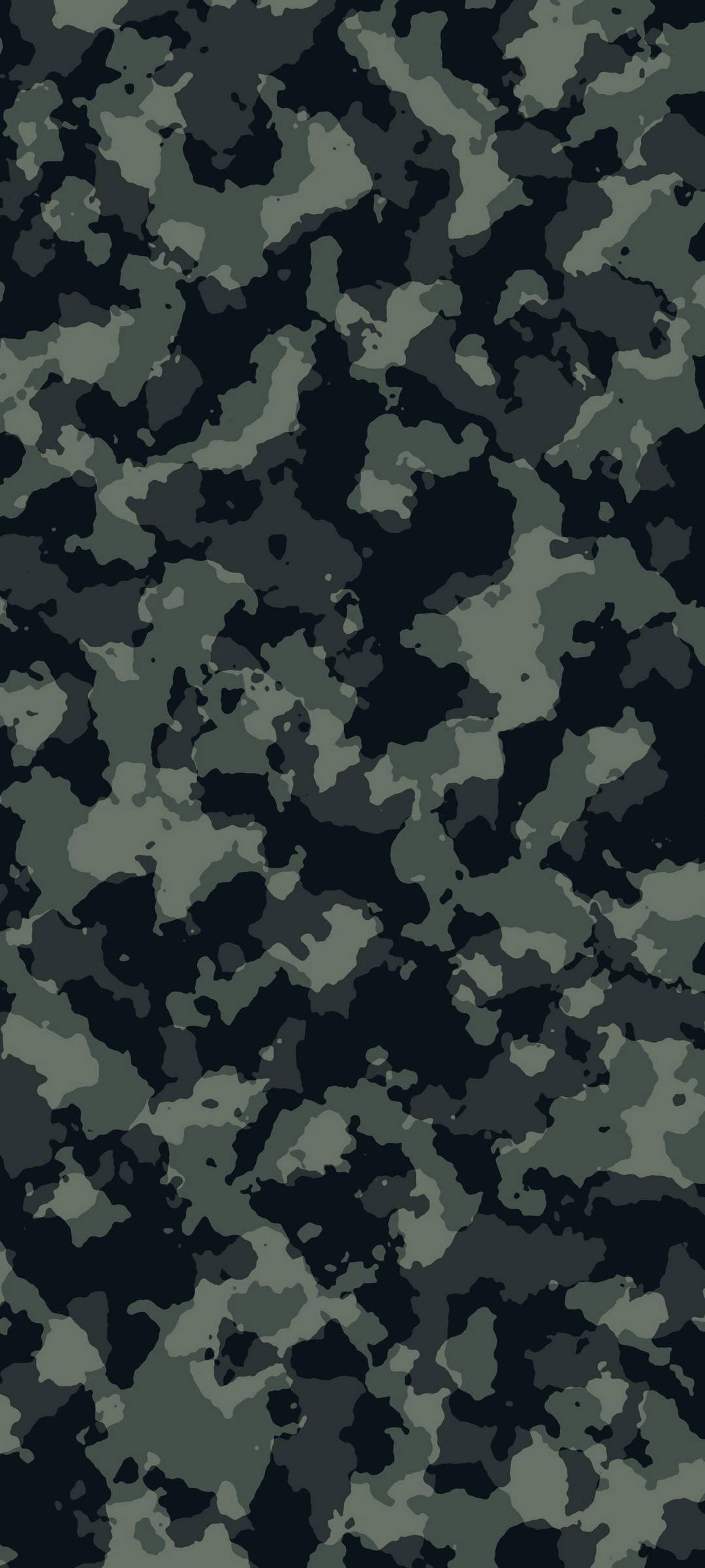 迷彩 桌布 壁紙 — 無縫深綠色和黑色軍事迷彩圖案，帶有不規則斑點以作隱蔽。