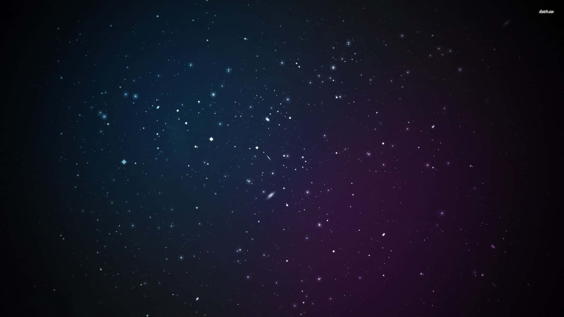 從青色到紫色的漸變星空。