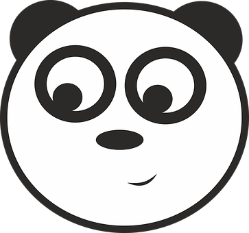 熊貓臉圖形 壁紙