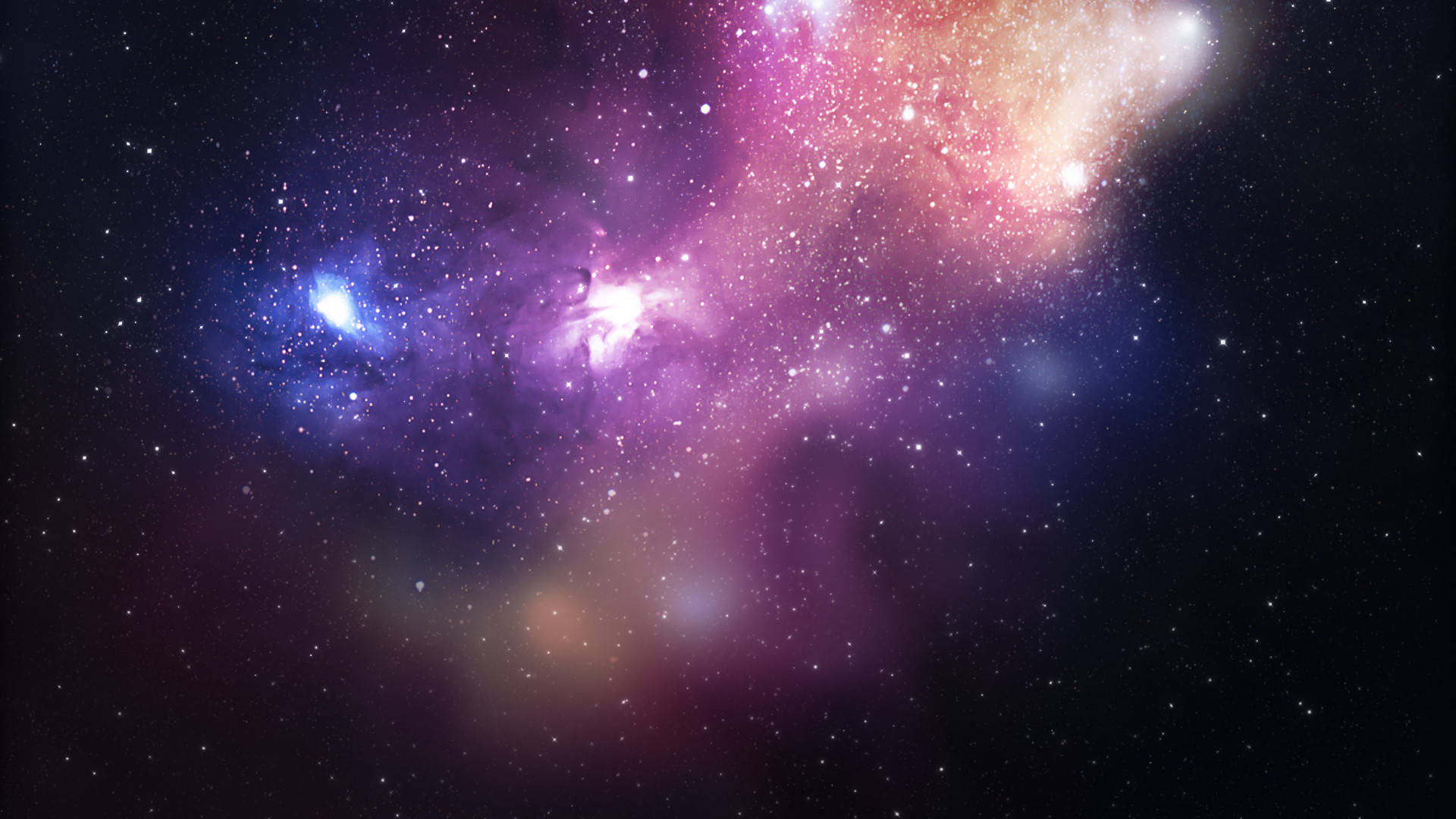 深空中色彩繽紛的星雲與星星