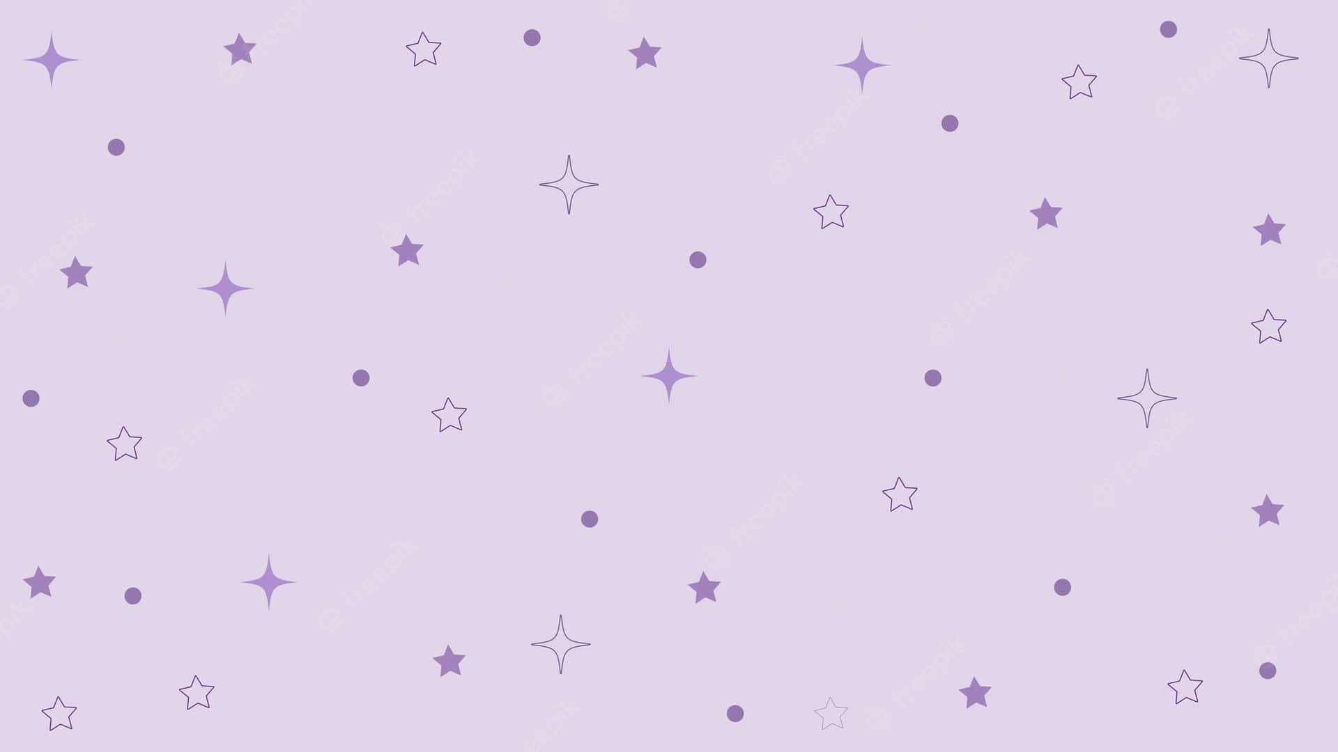 粉紫色牆紙，散佈著星星和圓點。