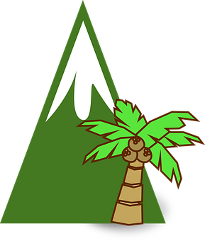 熱帶山脈矢量藝術圖案