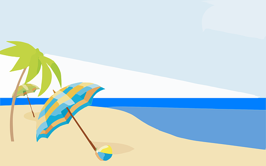 熱帶海灘夏日假期