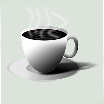 熱氣騰騰的咖啡杯圖案