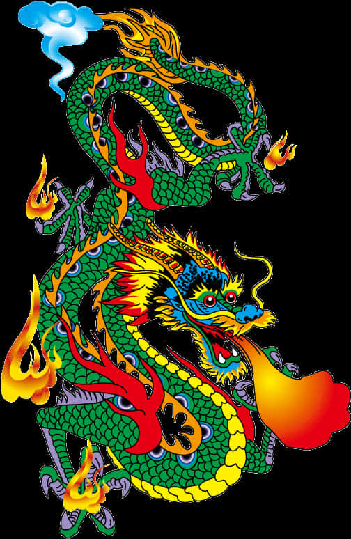 熱烈亞洲龍插畫 壁紙