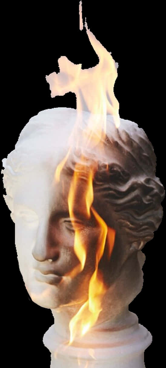 燃燒古典半身像蠟燭 壁紙