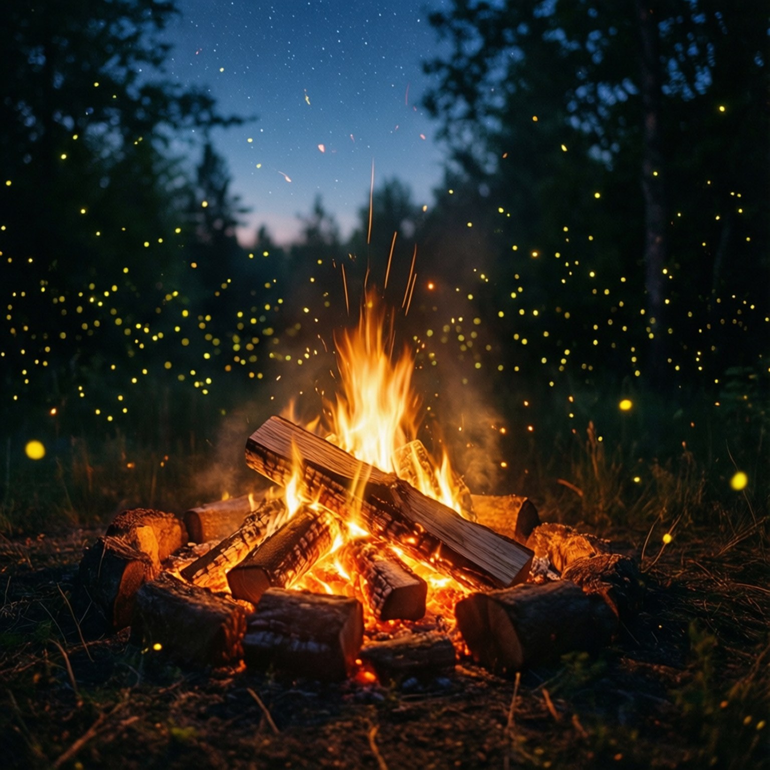 營火之夜 壁紙