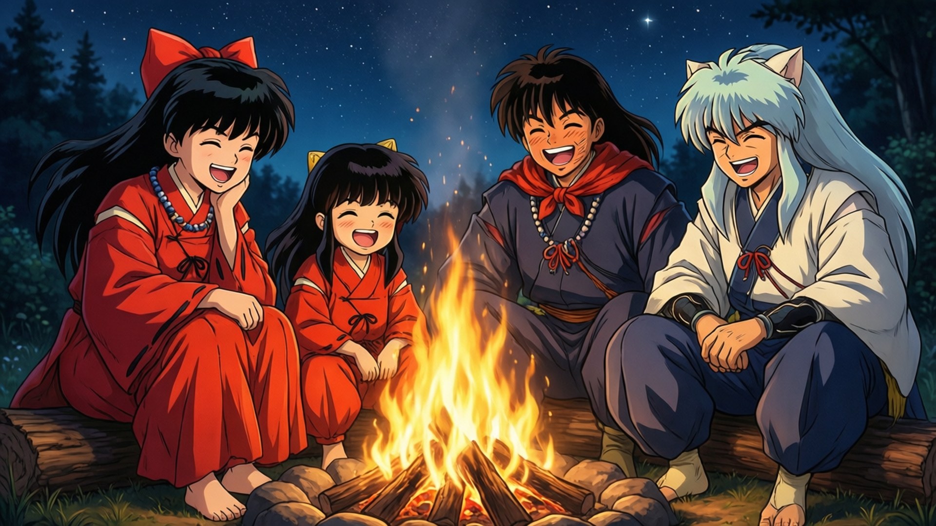 營火笑語 壁紙