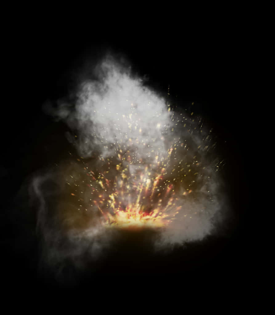 爆炸煙霧與火花 壁紙