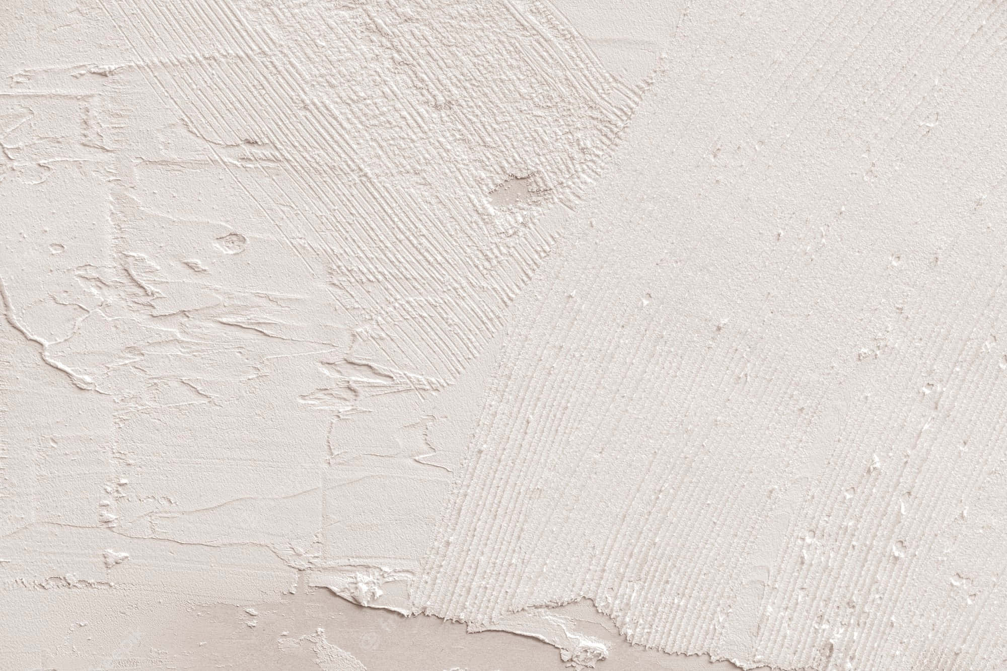 Paint Texture 桌布 壁紙 — 牆壁表面上帶有可見筆觸和細微灰色底色的紋理白色油漆筆觸特寫。