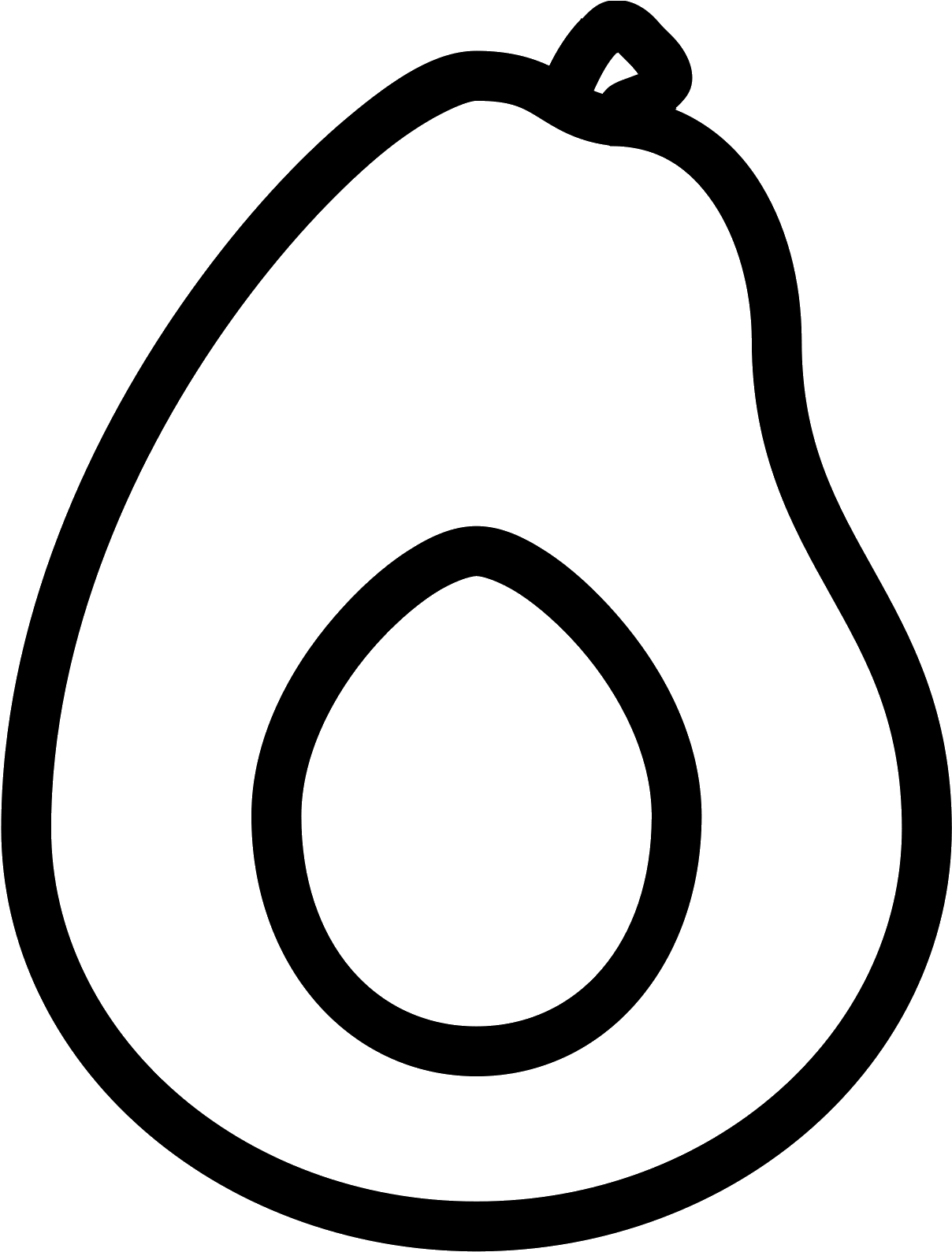 牛油果輪廓向量藝術 壁紙