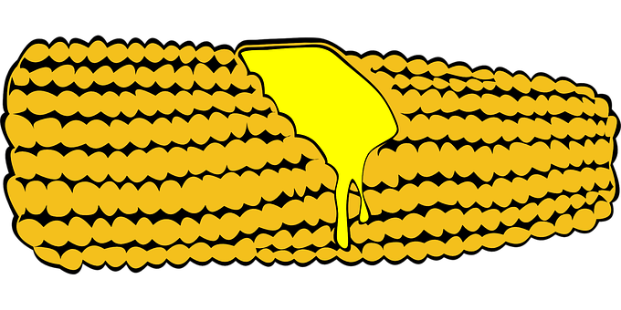 牛油粟米向量插圖