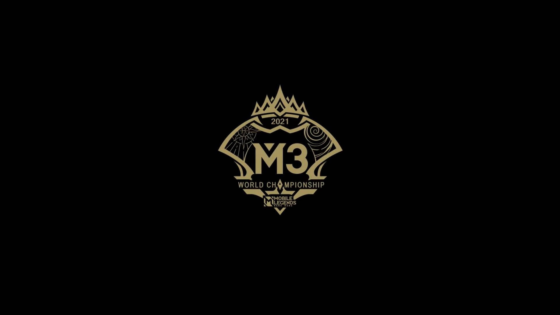 黑色背景上的金色M3 World Championship標誌