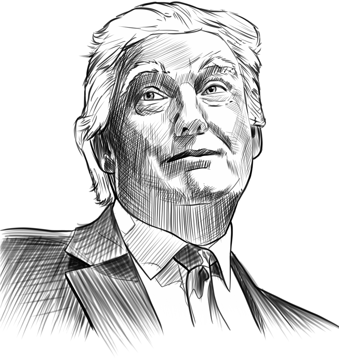 特朗普素描插畫 壁紙