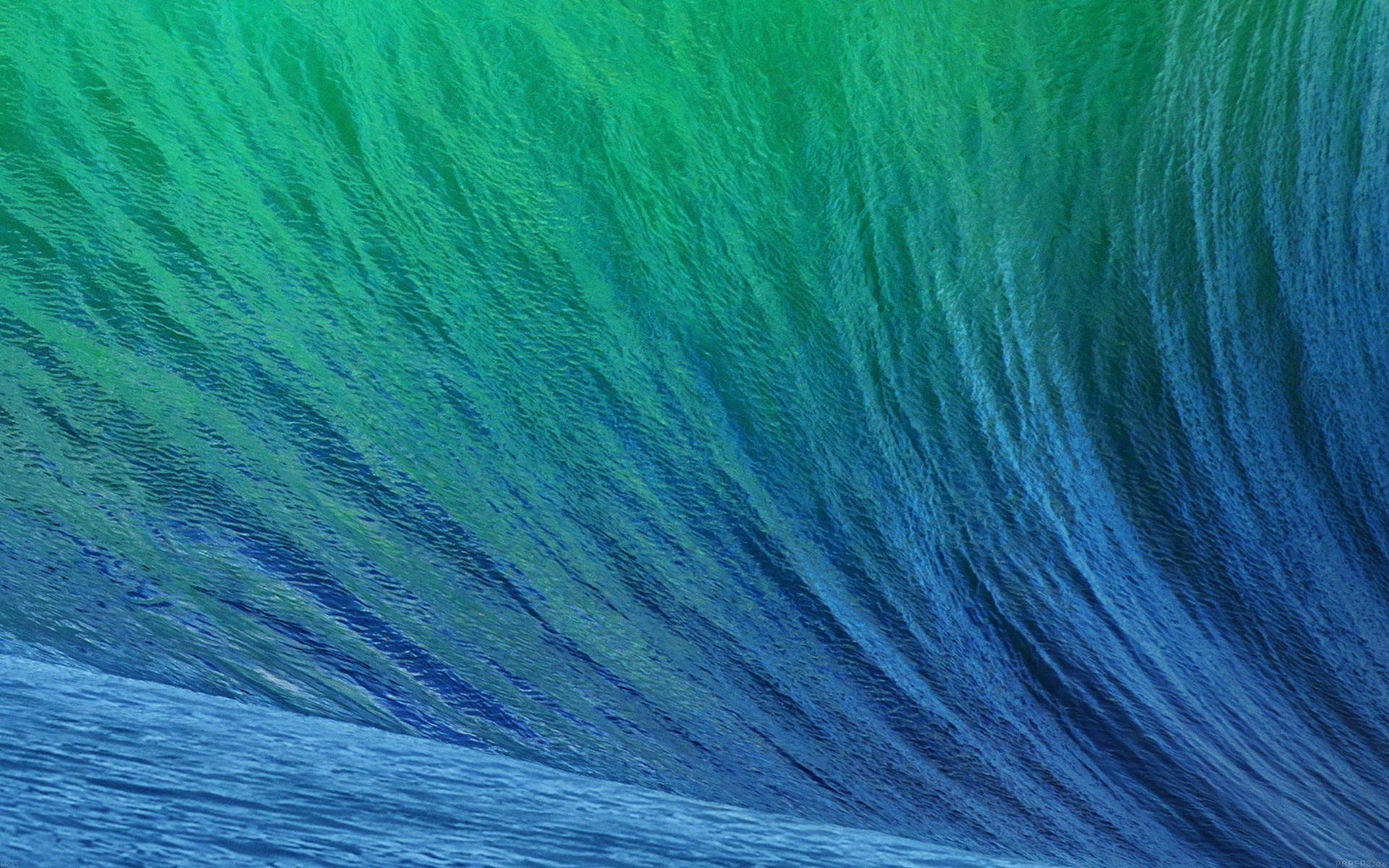 強大的海浪，帶有漩渦的藍色和綠色色調。