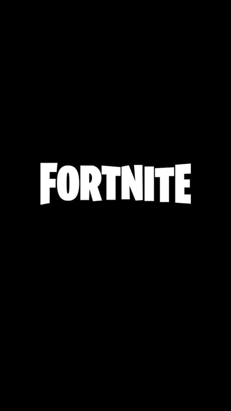 獨特的Fortnite標誌混搭版 壁紙 — 大膽的白色Fortnite標誌居中於純黑色背景上，邊緣乾淨銳利。
