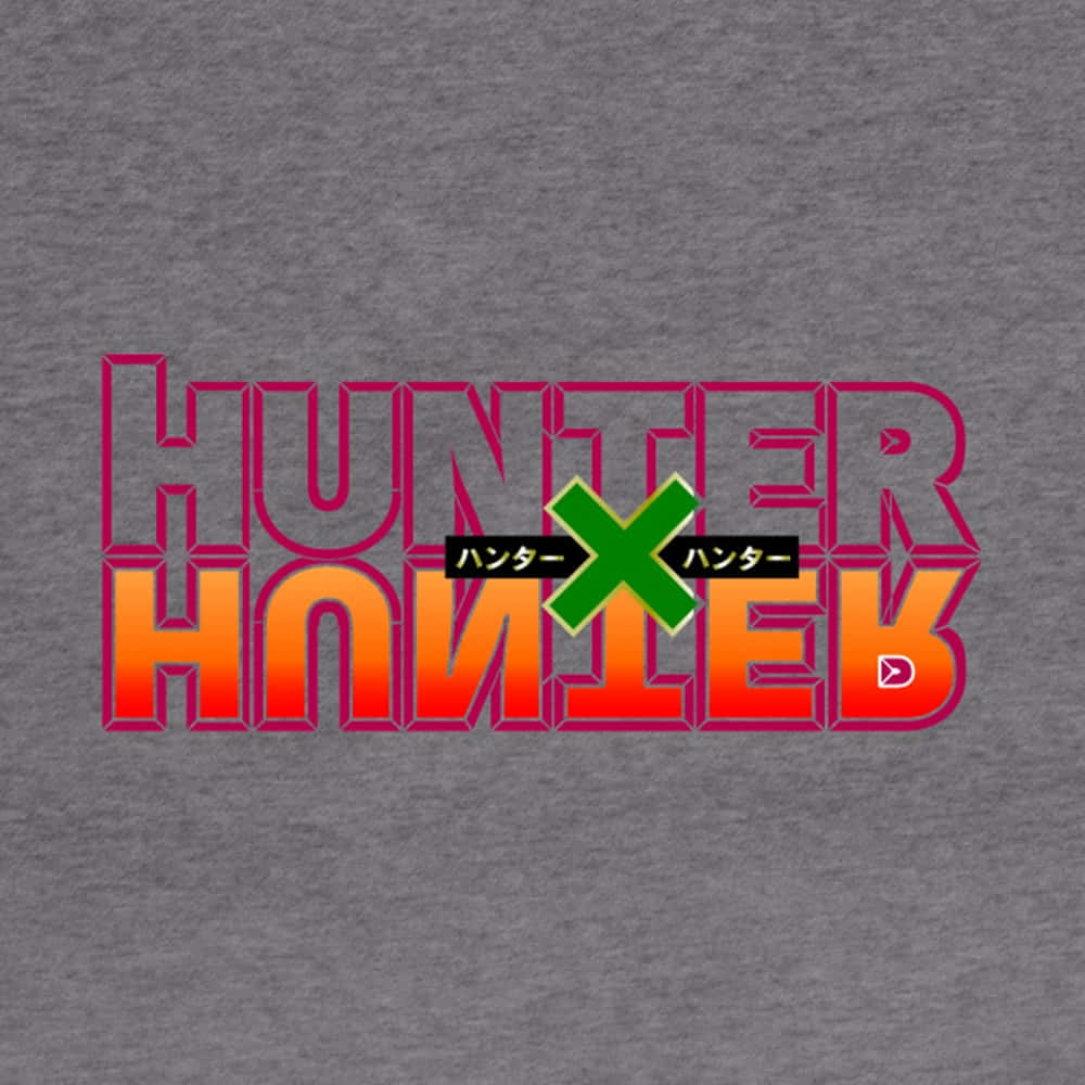 Hunter x Hunter 動畫標誌印在灰色 T 恤上。