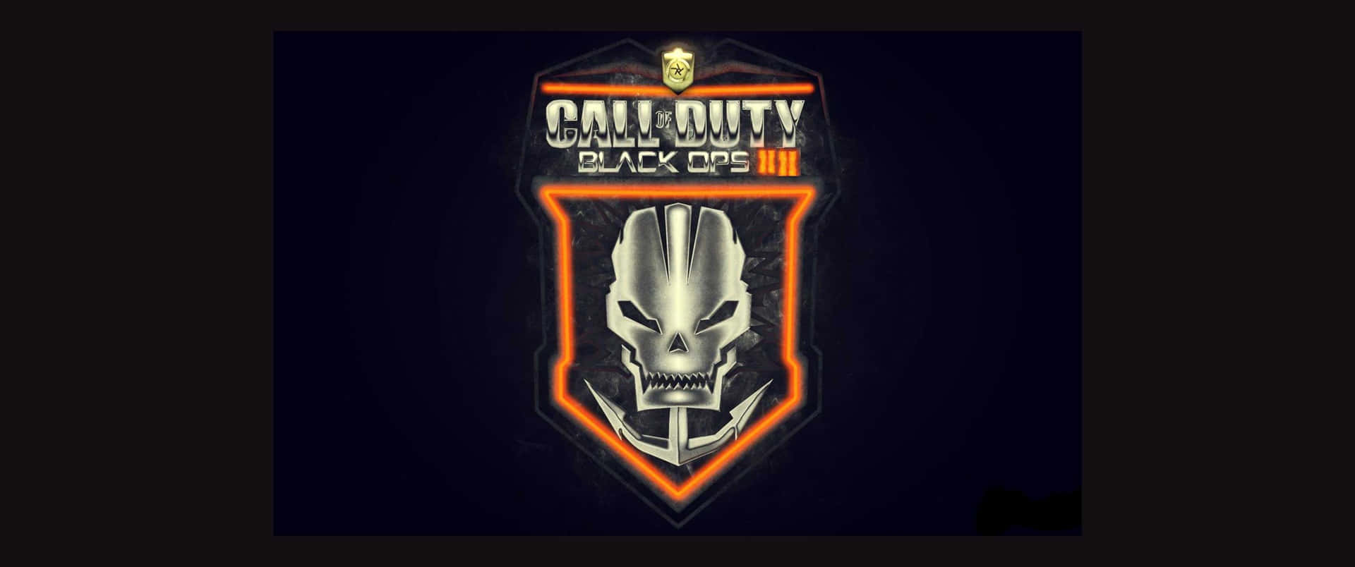 Call of Duty Black Ops III 遊戲標誌，帶有發光骷髏標誌。