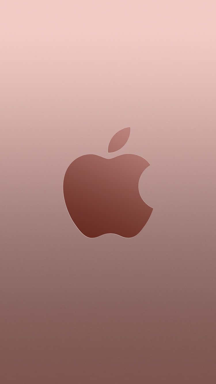 玫瑰金漸變背景，中央有Apple標誌