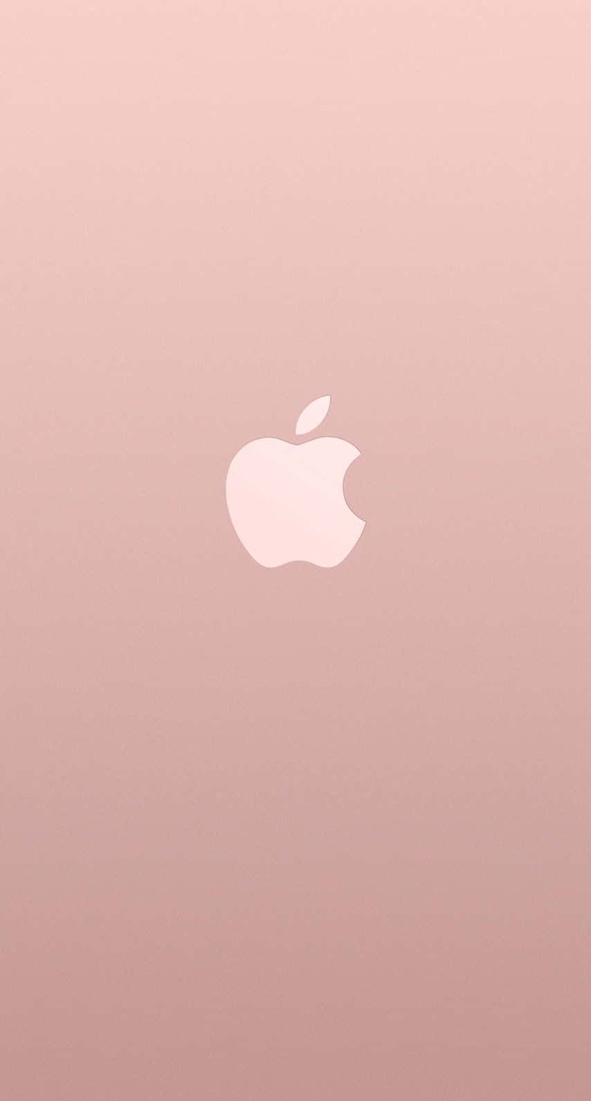 Apple標誌在玫瑰金漸變背景上