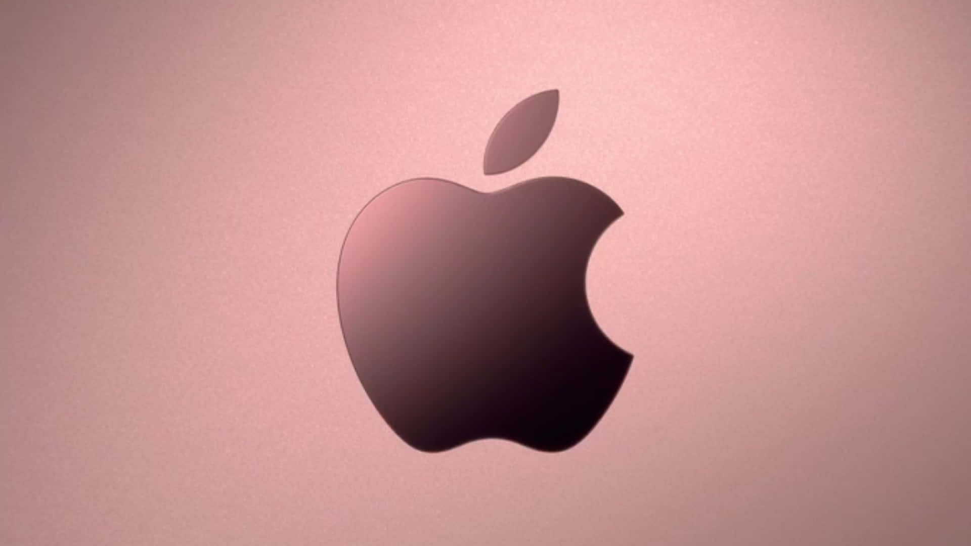 玫瑰金背景上的Apple標誌