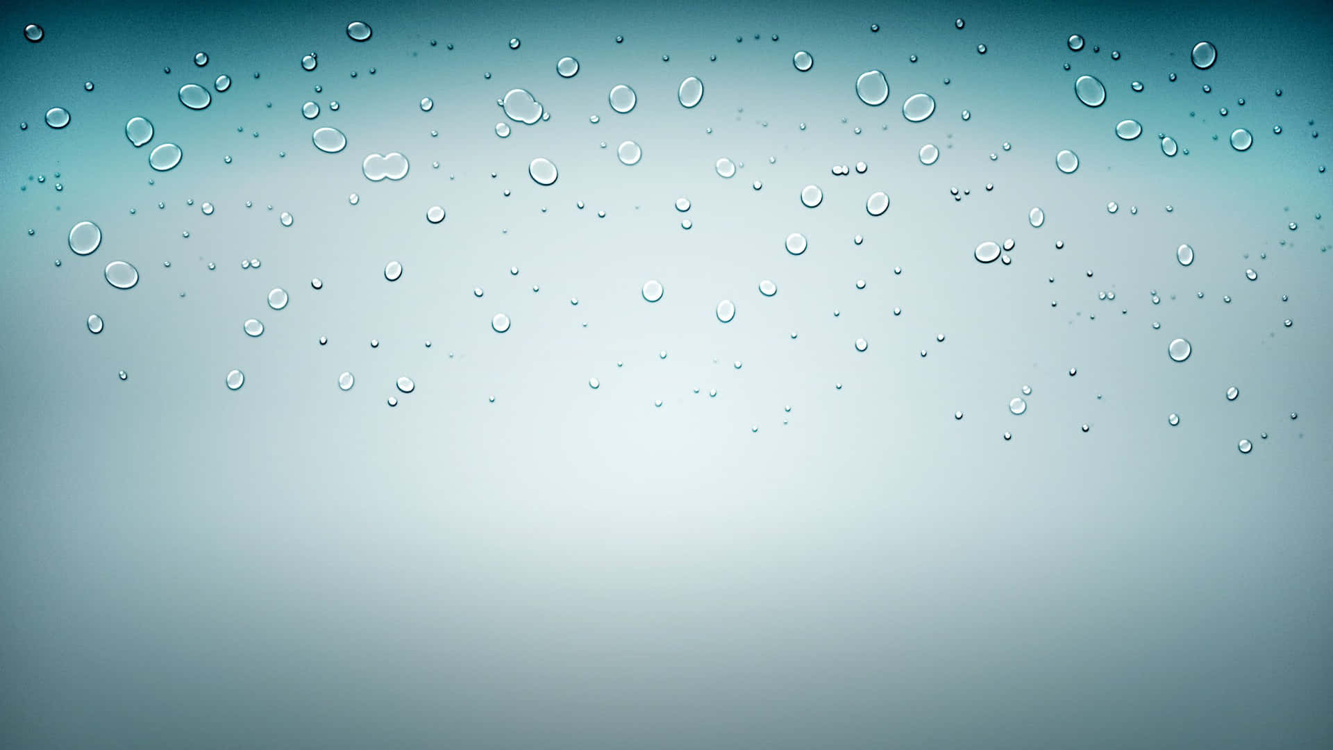 玻璃上的水珠，青綠色和灰色漸變背景