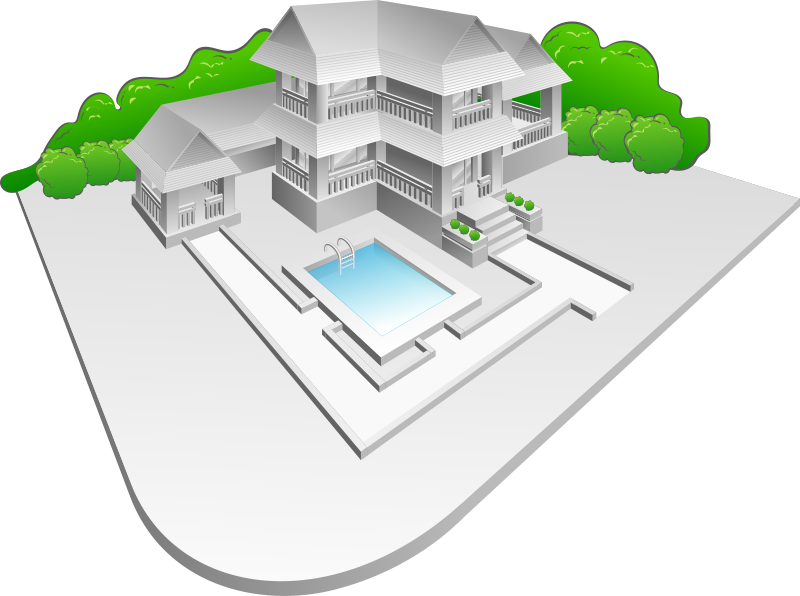 現代住宅建築模型 壁紙