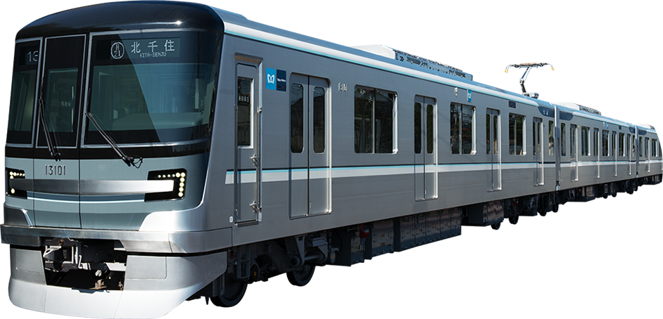現代地鐵列車獨立圖 壁紙 — 一列時尚的銀色現代列車帶有藍色點綴，在明亮晴朗的天空下沿著高架軌道滑行。