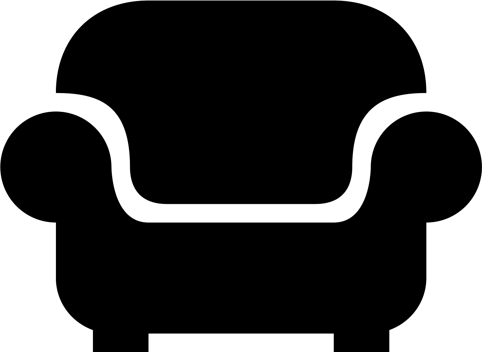 現代扶手椅圖標 壁紙 — 純黑色背景，沒有可見的元素或細節。