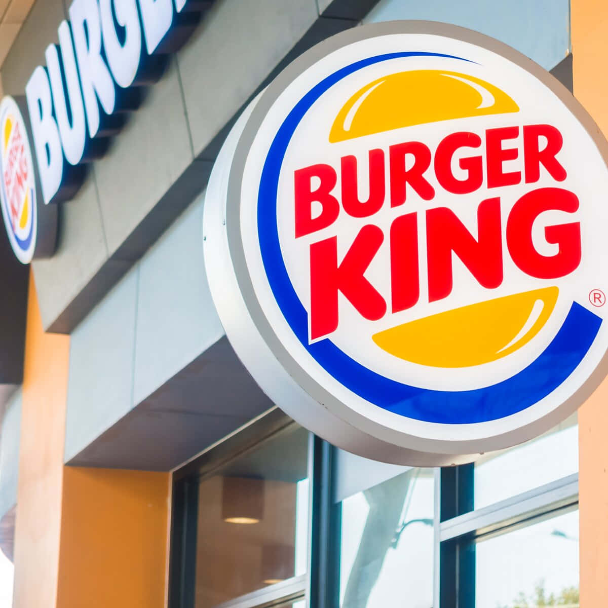 建築物外牆上的Burger King餐廳標誌