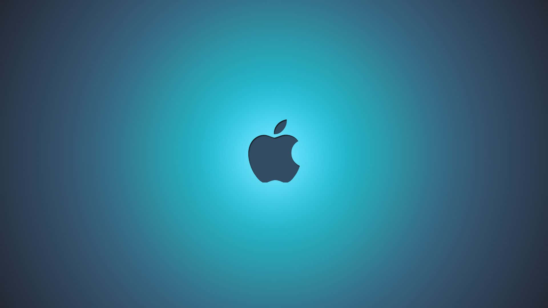 漸變藍色背景上的Apple標誌