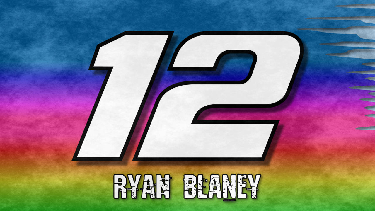 賽車號碼12，車手名字Ryan Beaneey，背景為彩虹色。