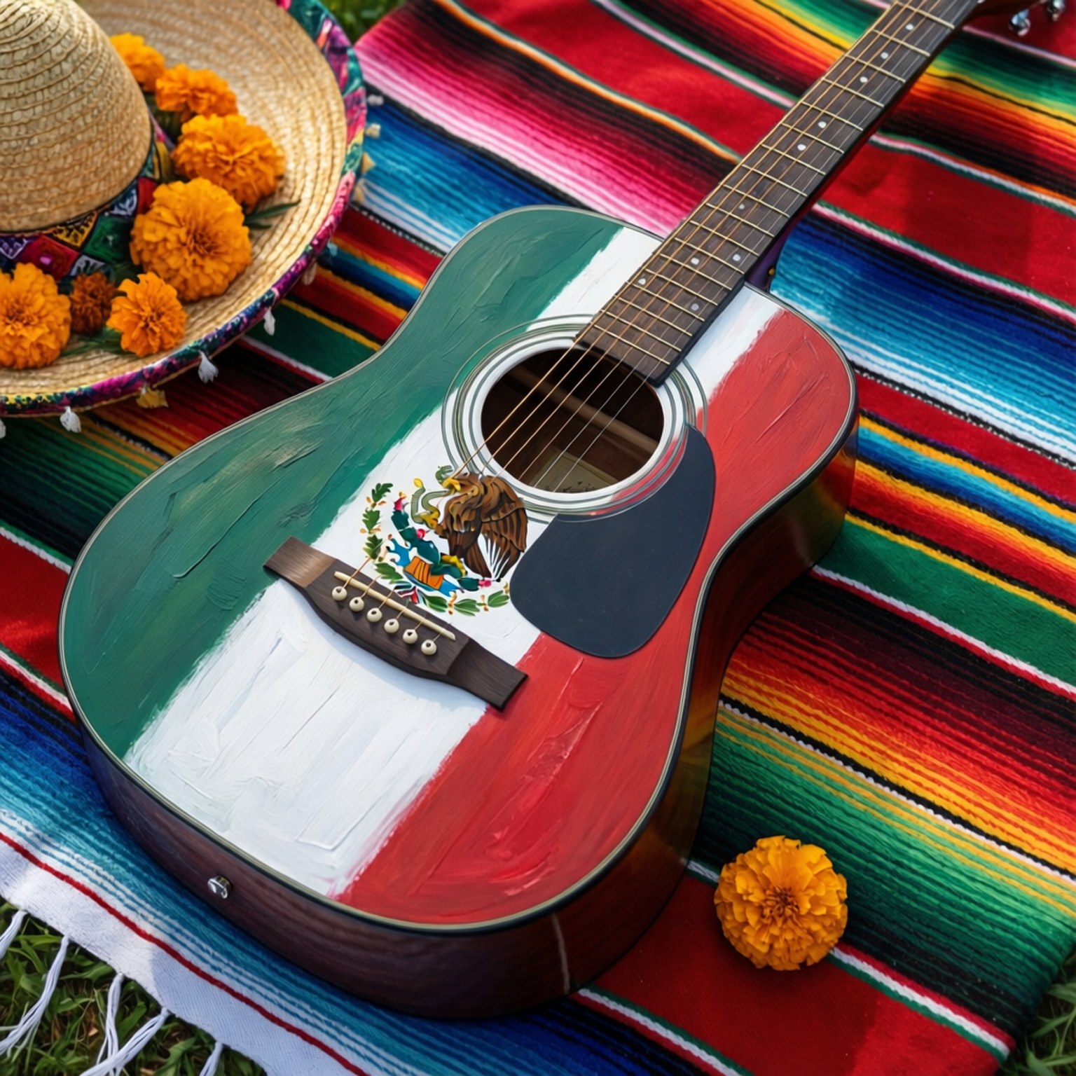 瑪麗亞奇結他上的旗幟 壁紙
