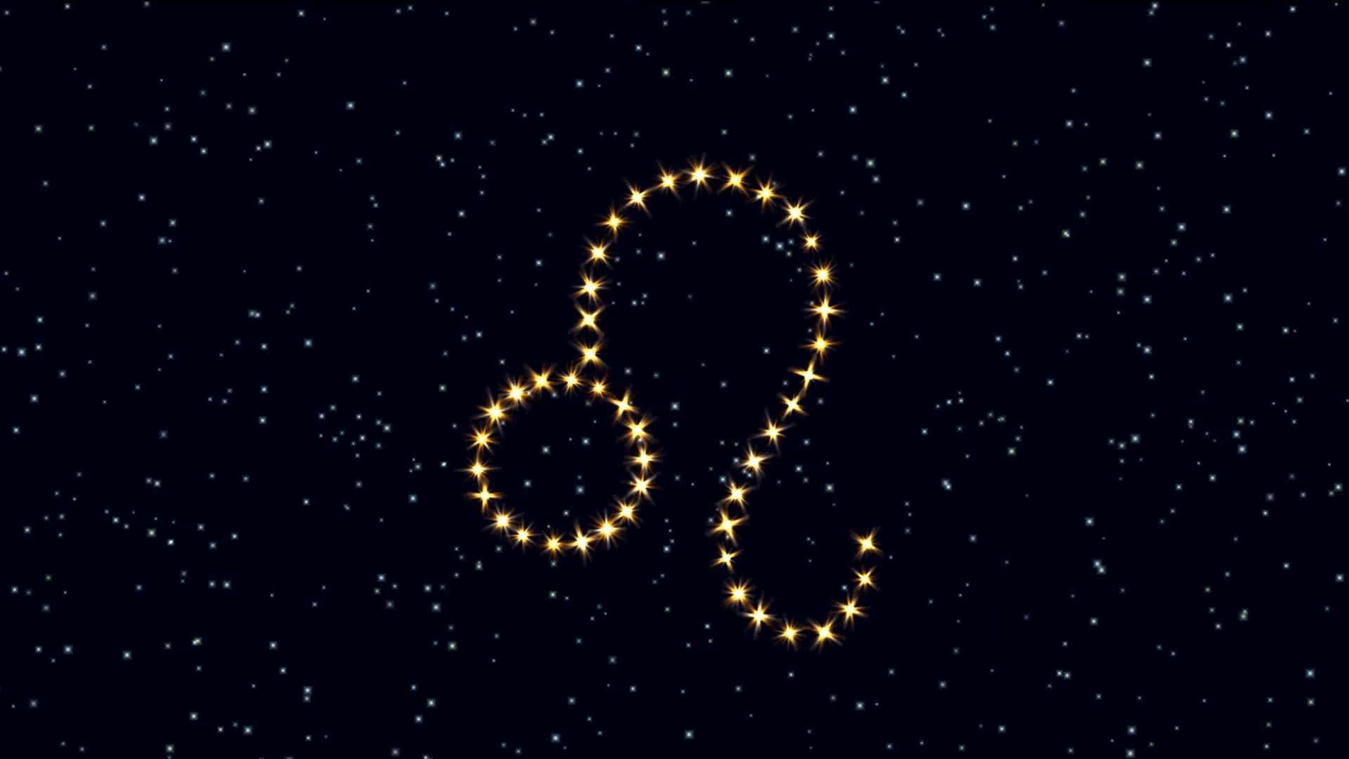 在星空中由發光星星組成的星座