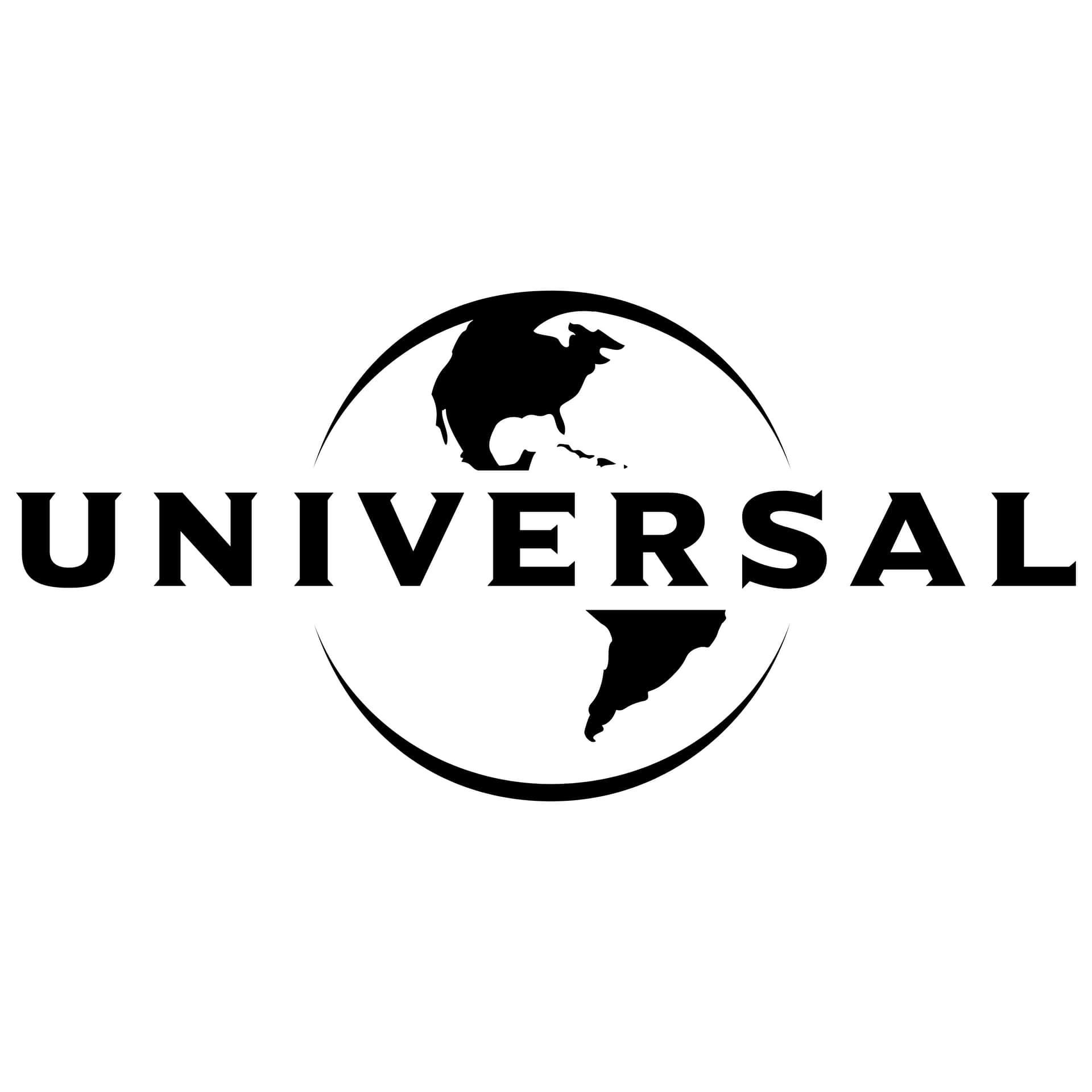 Universal Pictures 標誌，帶有地球儀和粗體文字