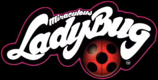Miraculous Ladybug 動畫系列標誌，帶有紅色瓢蟲和發光白色文字。 — 奇迹少女 壁紙