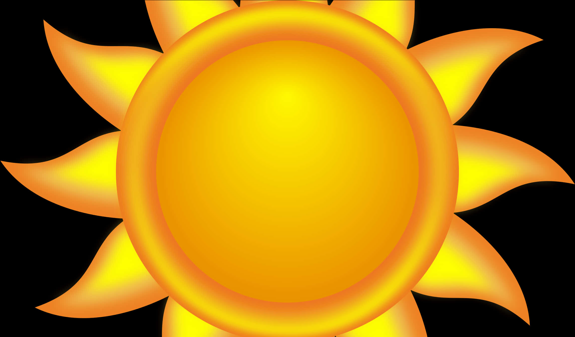 生動卡通太陽插圖 壁紙