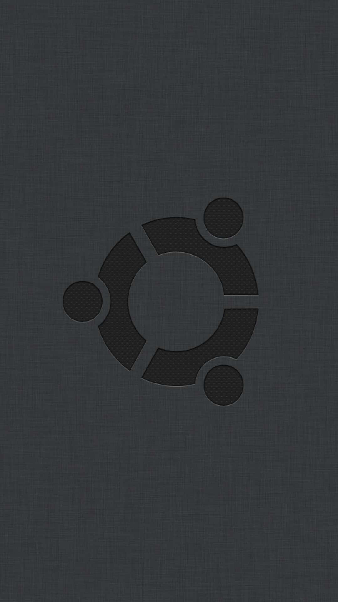深色紋理背景上的 Ubuntu 標誌