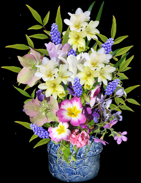 生動的春季花束