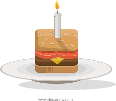 生日三文治蠟燭慶祝 壁紙