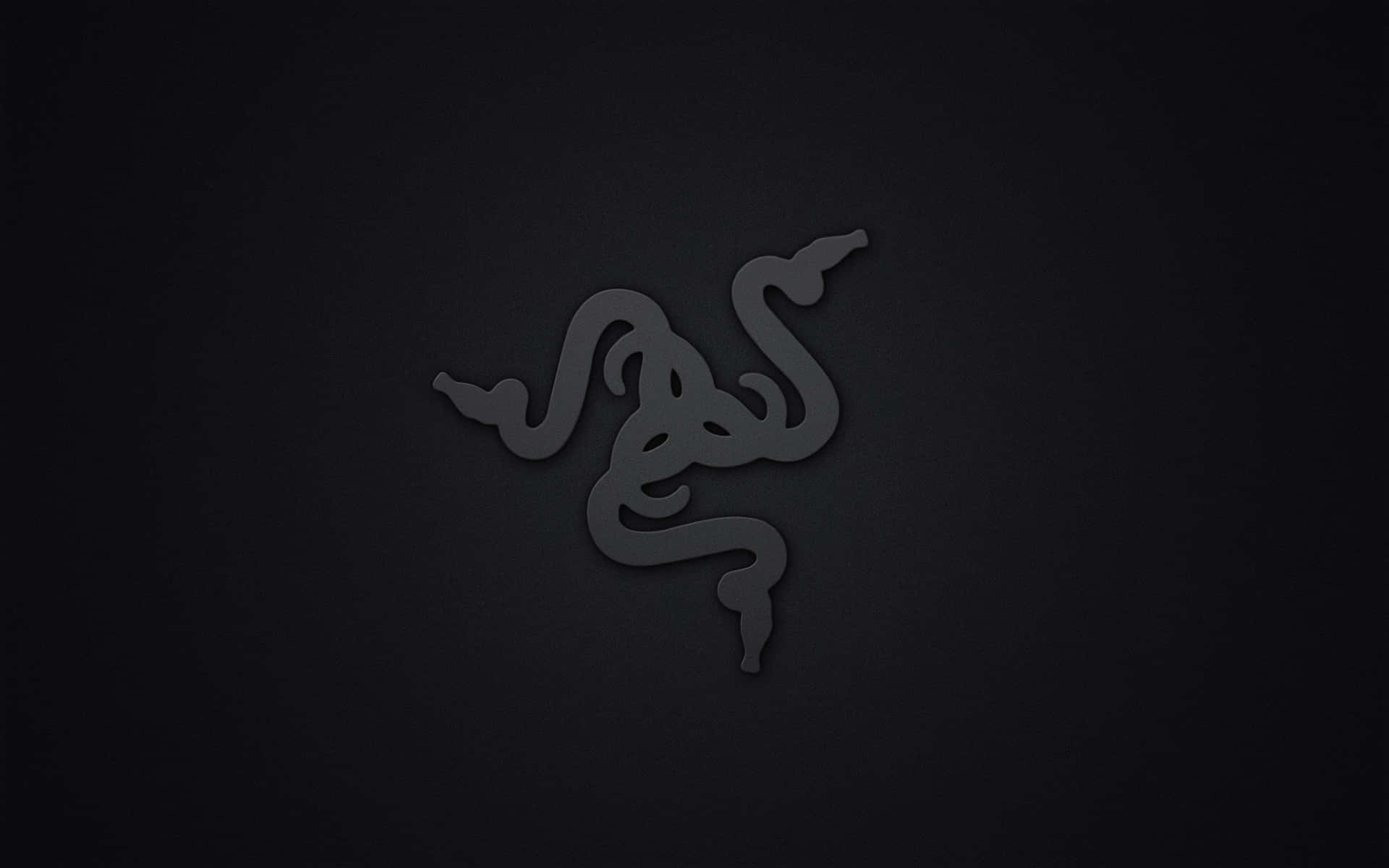 深灰色 Razer 標誌在黑色紋理背景上