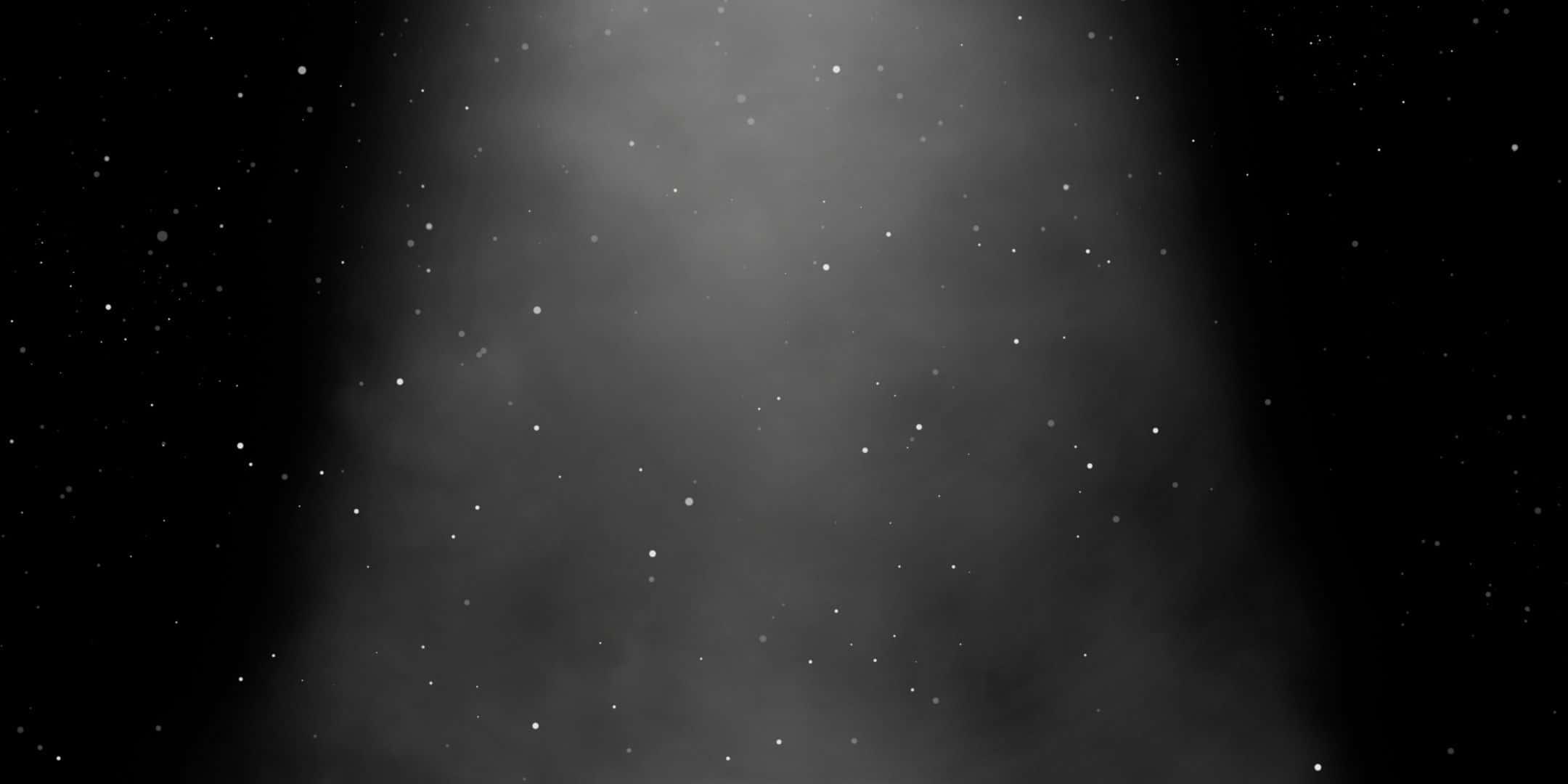 一個黑暗嘅宇宙星雲，散落嘅星星喺單色太空中柔和發光。