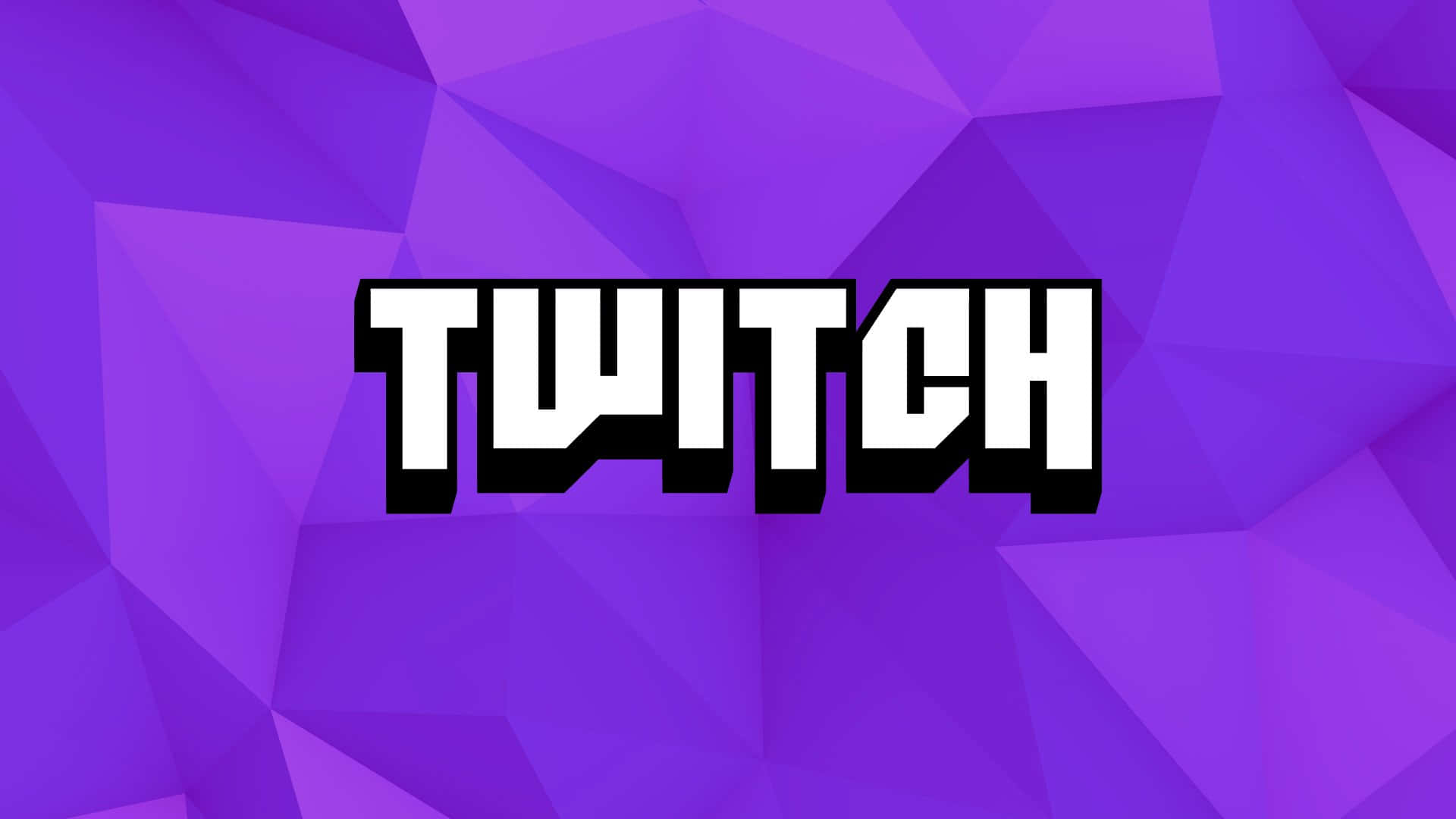 紫色幾何背景上的 Twitch 標誌