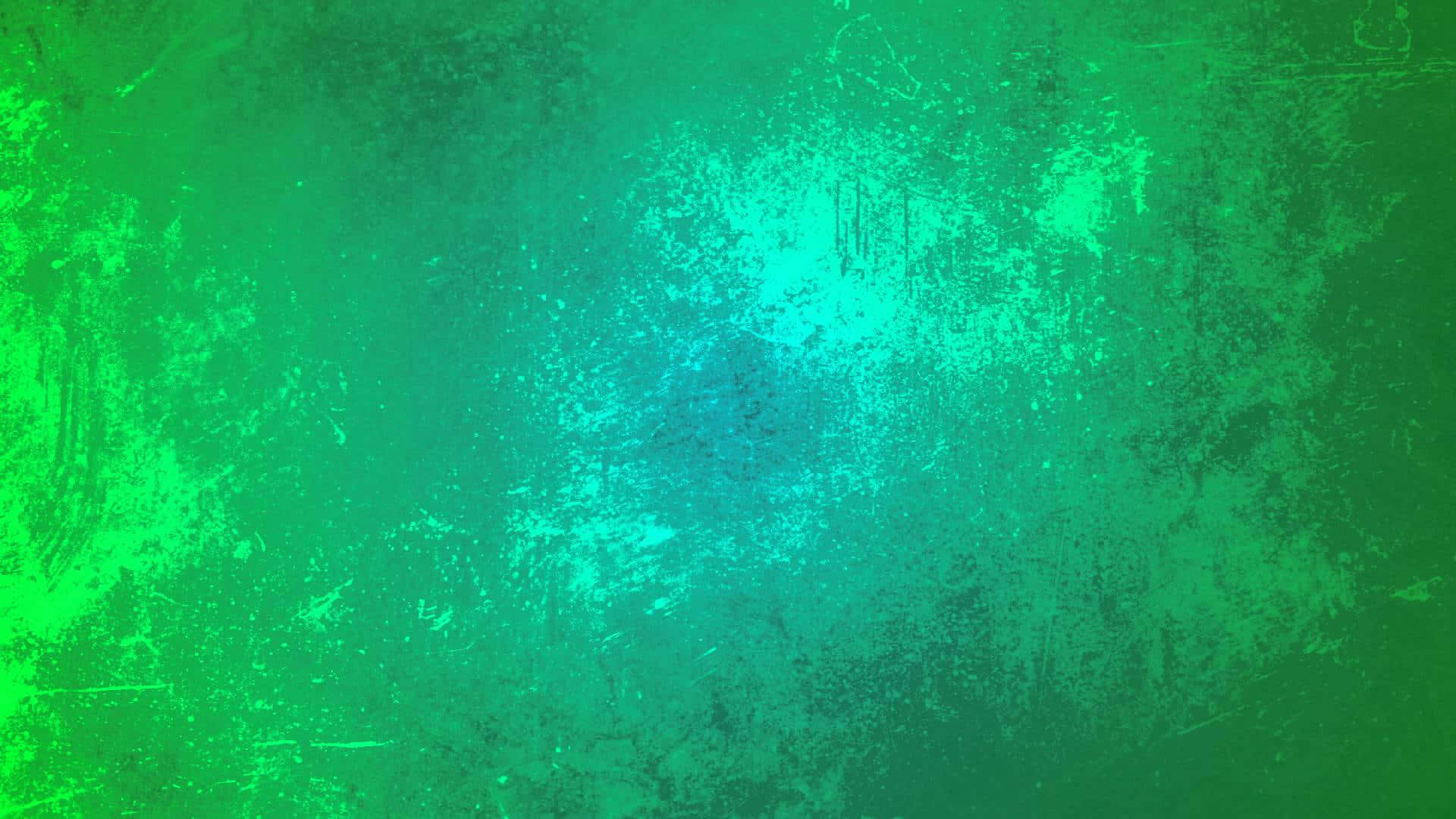 充滿活力的綠色和藍綠色抽象數位藝術，帶有紋理筆觸效果。